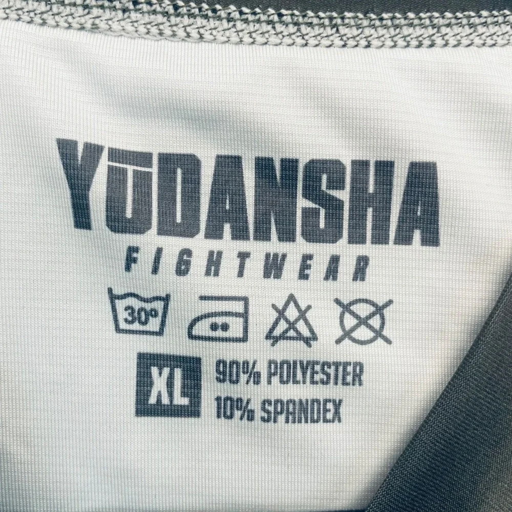 YUDANSHA FIGHTWEAR Mens‎ Long Sleeve Rash Guard Jiu Jitsu Grappling MMA Shirt XL